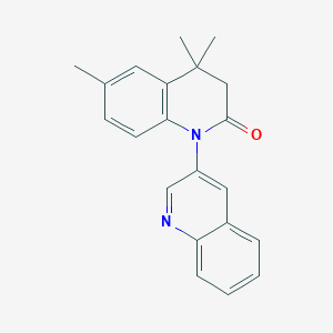 molecular formula C21H20N2O B3361306 4,4,6-Trimethyl-3,4-dihydro-2H-[1,3'-biquinolin]-2-one CAS No. 918646-29-4