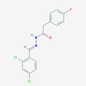 molecular formula C15H11Cl2FN2O B336131 N'-(2,4-dichlorobenzylidene)-2-(4-fluorophenyl)acetohydrazide 