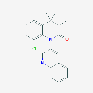 molecular formula C22H21ClN2O B3361310 8-Chloro-3,4,4,5-tetramethyl-3,4-dihydro-2H-[1,3'-biquinolin]-2-one CAS No. 918646-36-3