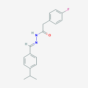 molecular formula C18H19FN2O B336132 2-(4-fluorophenyl)-N'-(4-isopropylbenzylidene)acetohydrazide 