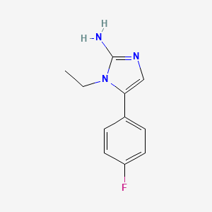 molecular formula C11H12FN3 B3361323 1-ethyl-5-(4-fluorophenyl)-1H-imidazol-2-amine CAS No. 918801-64-6