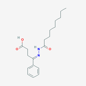 4-(Nonanoylhydrazono)-4-phenylbutanoic acid