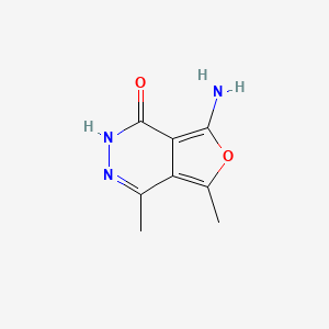 molecular formula C8H9N3O2 B3361342 7-氨基-4,5-二甲基呋喃并[3,4-d]嘧啶并-1(2H)-酮 CAS No. 918899-25-9