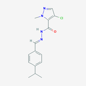 molecular formula C15H17ClN4O B336135 4-chloro-N'-(4-isopropylbenzylidene)-1-methyl-1H-pyrazole-5-carbohydrazide 