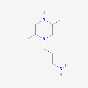 molecular formula C9H21N3 B3361369 3-(2,5-Dimethylpiperazin-1-YL)propan-1-amine CAS No. 91913-66-5