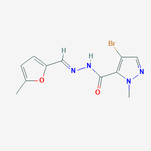 molecular formula C11H11BrN4O2 B336138 4-bromo-1-methyl-N'-[(5-methyl-2-furyl)methylene]-1H-pyrazole-5-carbohydrazide 
