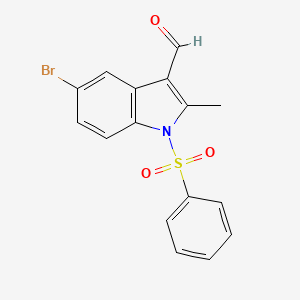 5-Bromo-2-methyl-1-(phenylsulfonyl)-1h-indole-3-carbaldehyde