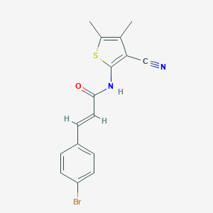 molecular formula C16H13BrN2OS B336139 3-(4-bromophenyl)-N-(3-cyano-4,5-dimethyl-2-thienyl)acrylamide 