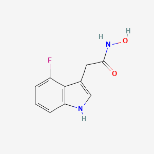 molecular formula C10H9FN2O2 B3361399 2-(4-fluoro-1H-indol-3-yl)-N-hydroxyacetamide CAS No. 919295-80-0
