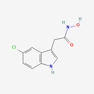 molecular formula C10H9ClN2O2 B3361412 1H-Indole-3-acetamide, 5-chloro-N-hydroxy- CAS No. 919295-82-2