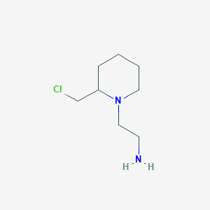 molecular formula C8H17ClN2 B3361429 1-Piperidineethanamine, 2-(chloromethyl)- CAS No. 919487-98-2