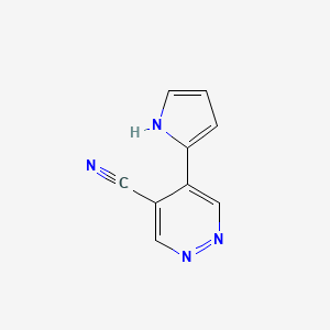 molecular formula C9H6N4 B3361452 5-(1H-Pyrrol-2-yl)pyridazine-4-carbonitrile CAS No. 919785-62-9