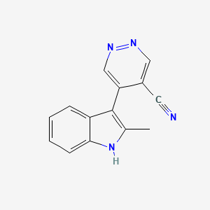molecular formula C14H10N4 B3361459 5-(2-Methyl-1H-indol-3-yl)pyridazine-4-carbonitrile CAS No. 919785-68-5