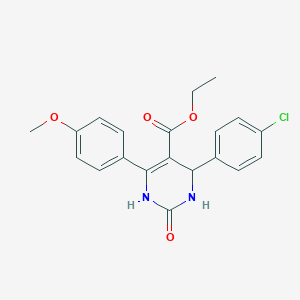 Ethyl 4-(4-chlorophenyl)-6-(4-methoxyphenyl)-2-oxo-1,2,3,4-tetrahydro-5-pyrimidinecarboxylate