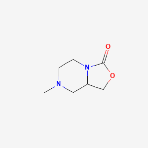 molecular formula C7H12N2O2 B3361465 7-Methylhexahydro-3H-[1,3]oxazolo[3,4-a]pyrazin-3-one CAS No. 91982-32-0