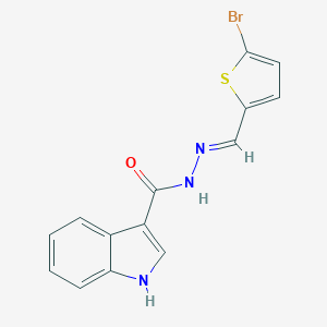 molecular formula C14H10BrN3OS B336148 N'-[(5-bromo-2-thienyl)methylene]-1H-indole-3-carbohydrazide 