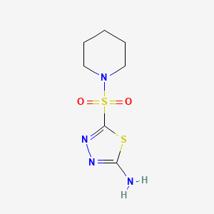 molecular formula C7H12N4O2S2 B3361489 5-(Piperidine-1-sulfonyl)-1,3,4-thiadiazol-2-amine CAS No. 920280-97-3