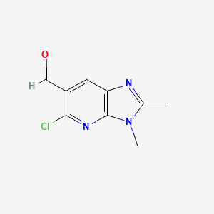 molecular formula C9H8ClN3O B3361506 5-chloro-2,3-dimethyl-3H-imidazo[4,5-b]pyridine-6-carbaldehyde CAS No. 920494-52-6