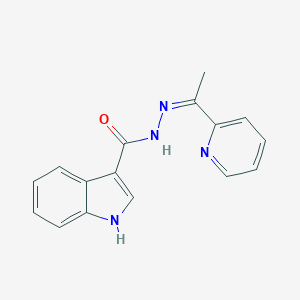 molecular formula C16H14N4O B336151 N'-[1-(2-pyridinyl)ethylidene]-1H-indole-3-carbohydrazide 
