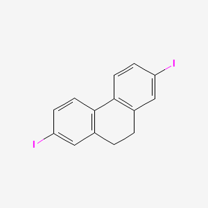 molecular formula C14H10I2 B3361520 2,7-Diiodo-9,10-dihydrophenanthrene CAS No. 92060-26-9