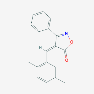 molecular formula C18H15NO2 B336156 4-(2,5-dimethylbenzylidene)-3-phenyl-5(4H)-isoxazolone 