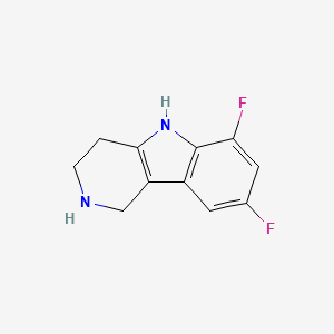 molecular formula C11H10F2N2 B3361561 6,8-Difluoro-2,3,4,5-tetrahydro-1H-pyrido[4,3-b]indole CAS No. 922510-78-9