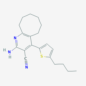 molecular formula C20H25N3S B336157 2-Amino-4-(5-butyl-2-thienyl)-5,6,7,8,9,10-hexahydrocycloocta[b]pyridine-3-carbonitrile 