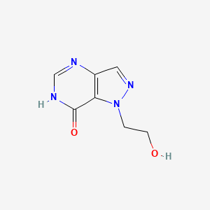 molecular formula C7H8N4O2 B3361592 1-(2-Hydroxyethyl)-1,4-dihydro-7H-pyrazolo[4,3-d]pyrimidin-7-one CAS No. 923283-73-2