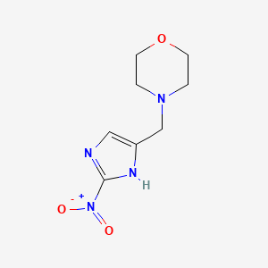 molecular formula C8H12N4O3 B3361617 4-(2-Nitro-1H-imidazol-4-ylmethyl)-morpholine CAS No. 92334-80-0