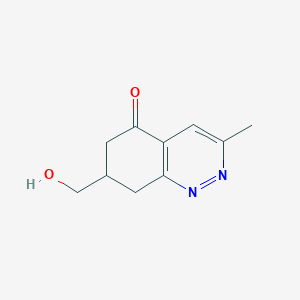 molecular formula C10H12N2O2 B3361637 7-(Hydroxymethyl)-3-methyl-7,8-dihydrocinnolin-5(6H)-one CAS No. 924898-04-4