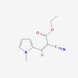 molecular formula C11H12N2O2 B336164 ethyl 2-cyano-3-(1-methyl-1H-pyrrol-2-yl)acrylate 