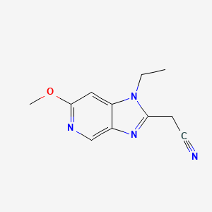 molecular formula C11H12N4O B3361641 1H-Imidazo[4,5-c]pyridine-2-acetonitrile, 1-ethyl-6-methoxy- CAS No. 925213-65-6