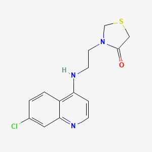 molecular formula C14H14ClN3OS B3361672 3-[2-[(7-Chloroquinolin-4-yl)amino]ethyl]-1,3-thiazolidin-4-one CAS No. 926656-53-3