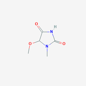 molecular formula C5H8N2O3 B3361690 5-Methoxy-1-methylimidazolidine-2,4-dione CAS No. 92683-21-1