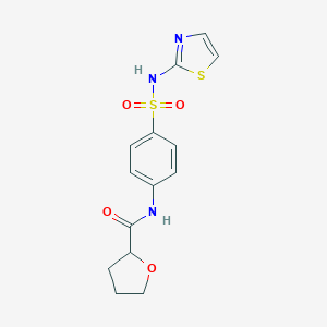 molecular formula C14H15N3O4S2 B336171 N-[4-(1,3-thiazol-2-ylsulfamoyl)phenyl]tetrahydrofuran-2-carboxamide 