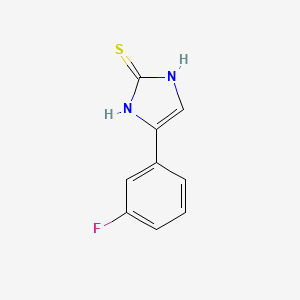 molecular formula C9H7FN2S B3361743 4-(m-Fluorophenyl)imidazole-2-thiol CAS No. 93103-14-1