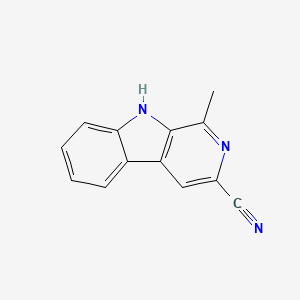 molecular formula C13H9N3 B3361755 9H-Pyrido[3,4-b]indole-3-carbonitrile, 1-methyl- CAS No. 93138-03-5