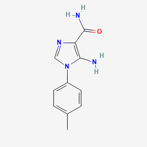 molecular formula C11H12N4O B3361761 5-Amino-1-(4-methylphenyl)-1H-imidazole-4-carboxamide CAS No. 93270-67-8
