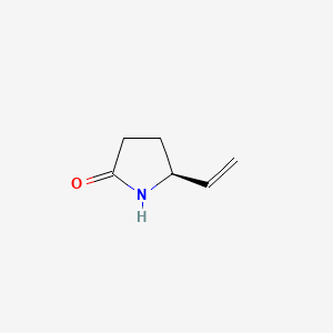 molecular formula C6H9NO B3361766 (S)-5-乙烯基吡咯烷-2-酮 CAS No. 93288-23-4