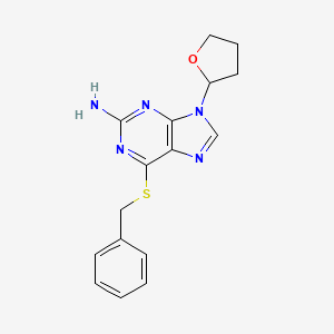 6-(Benzylthio)-9-(tetrahydrofuran-2-yl)-9H-purin-2-amine