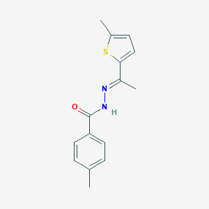 molecular formula C15H16N2OS B336181 4-methyl-N'-[1-(5-methyl-2-thienyl)ethylidene]benzohydrazide 