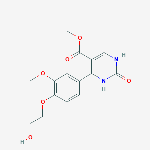 molecular formula C17H22N2O6 B336182 Ethyl 4-[4-(2-hydroxyethoxy)-3-methoxyphenyl]-6-methyl-2-oxo-1,2,3,4-tetrahydro-5-pyrimidinecarboxylate 