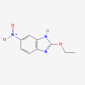 molecular formula C9H9N3O3 B3361829 1H-Benzimidazole, 2-ethoxy-5-nitro- CAS No. 93521-64-3