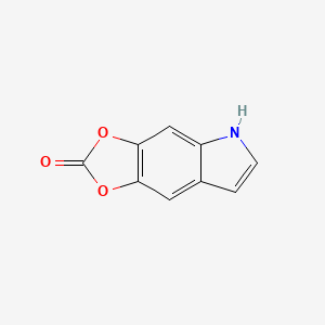 molecular formula C9H5NO3 B3361835 5H-1,3-Dioxolo[4,5-f]indol-2-one CAS No. 93578-30-4