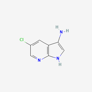 molecular formula C7H6ClN3 B3361849 5-Chloro-1H-pyrrolo[2,3-B]pyridin-3-amine CAS No. 936243-40-2