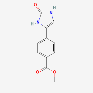 molecular formula C11H10N2O3 B3361851 Methyl 4-(2-oxo-2,3-dihydro-1H-imidazol-4-yl)benzoate CAS No. 936249-84-2
