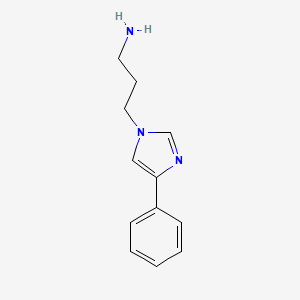 molecular formula C12H15N3 B3361857 1H-Imidazole-1-propanamine, 4-phenyl- CAS No. 93667-93-7