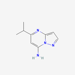molecular formula C9H12N4 B3361865 Pyrazolo[1,5-a]pyrimidin-7-amine, 5-(1-methylethyl)- CAS No. 93669-75-1