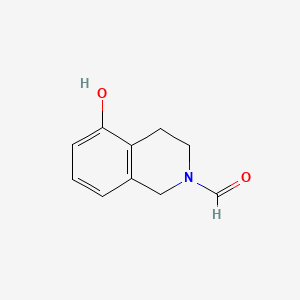 molecular formula C10H11NO2 B3361908 3,4-Dihydro-5-hydroxy-(1H)-isoquinoline-2-carbaldehyde CAS No. 93982-05-9