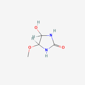 molecular formula C4H8N2O3 B3361937 4-Hydroxy-5-methoxyimidazolidin-2-one CAS No. 94158-56-2